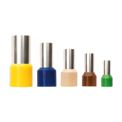 Terminale izolate pentru cablurile electrice, sectiune transversala 2.50mmp, 500buc/set