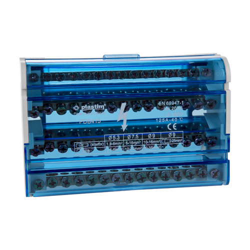 Bloc de distributie electrica, 4x15 poli, 125A - Plastim