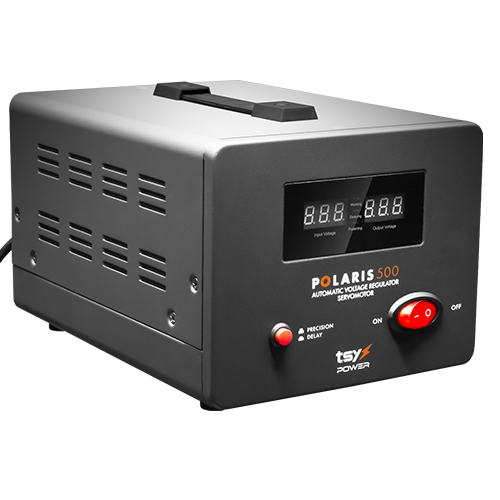 Regulator de tensiune cu servomotor, 500VA, tensiune la intrare 150-260V, delay 6-180s