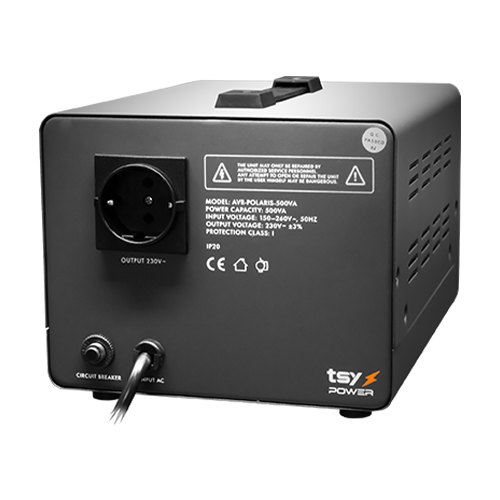 Regulator de tensiune cu servomotor, 500VA, tensiune la intrare 150-260V, delay 6-180s