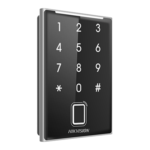 Cititor de proximitate MIFARE, amprenta, tastatura integrata, Bluetooth, Wiegand, RS485 - HIKVISION
