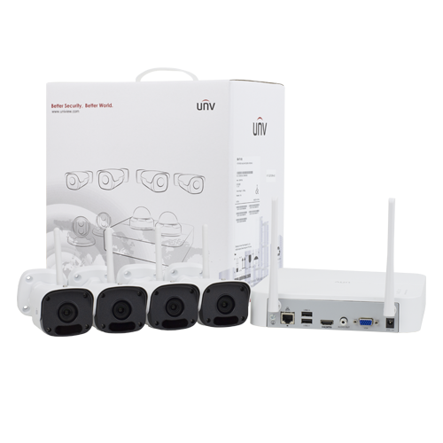 KIT WIFI 4 camere Bullet 2MP+ NVR - UNV