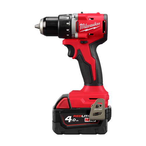 Masina de gaurit compacta M18, fara perii, cu 2 acumulatori M18B4 si 1 incarcator M12-18C - Milwaukee	