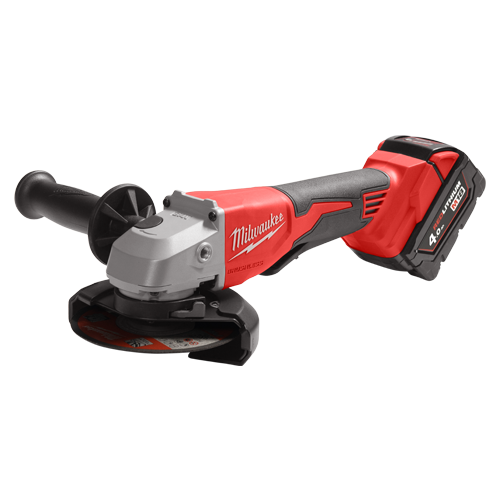 Polizor unghiular fara perii M18, comutator tip clapeta, 125mm, 18V, REDLINK, FIXTEC - Milwaukee