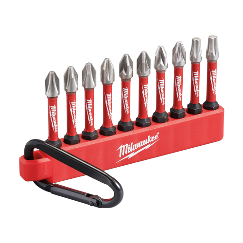 Set de 10 biti SHOCKWAVE IMPACT DUTY, varf Wear Guard, geometrie SHOCK ZONE, 50mm - Milwaukee