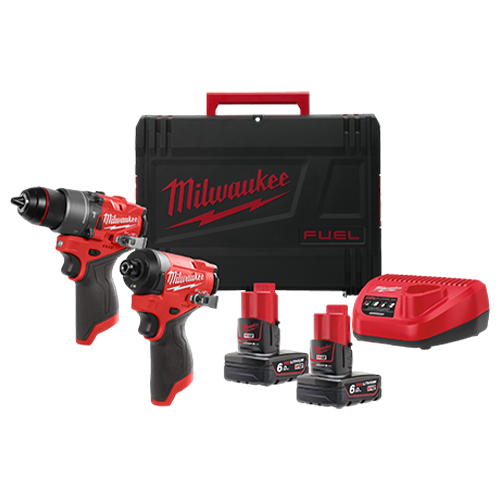 Kit profesional M12, 2 scule, 2 acumulatori M12B4, 1 incarcator M12 si 1 cutie HD - Milwaukee