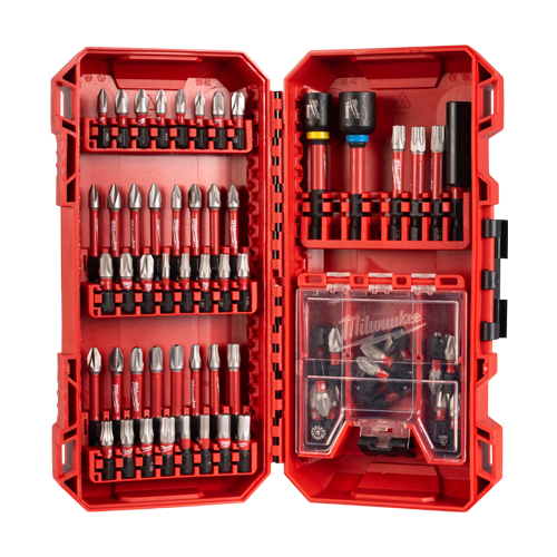 Trusa profesionala cu 67 de biti + suport magnetic 60mm + 2 chei, Shockwave Impact Duty - Milwaukee