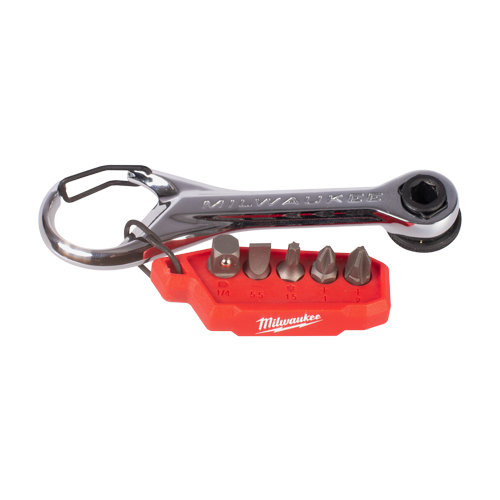 Mini clichet 7-in-1 cu mini-biti PH1/PH2/SL5.5/T15, prindere dubla, adaptor de 1/4 - Milwaukee