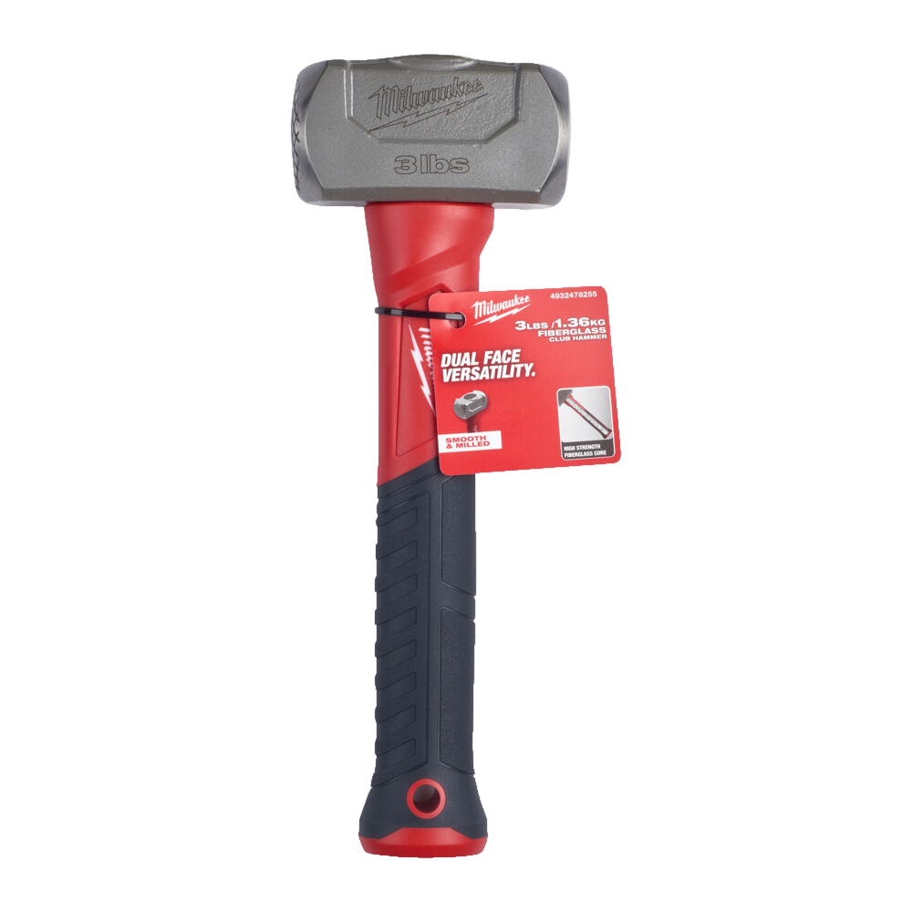 Ciocan CLUB cu doua fete, tip baros, maner din fibra de sticla, 1.36kg - Milwaukee