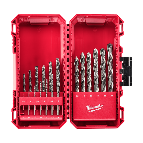 Trusa cu 19 burghie de metal HSS-G Thunderweb, diametru 1-10mm - Milwaukee