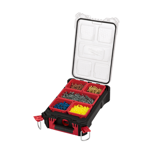 Organizator PACKOUT cu 5 compartimente, capac transparent, IP65 - Milwaukee
