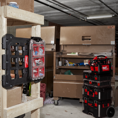 Organizator PACKOUT cu 5 compartimente, capac transparent, IP65 - Milwaukee