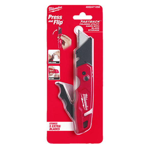 Cutit utilitar pliabil FASTBACK, tip flip, depozitare lame, dezizolator de sarma - Milwaukee