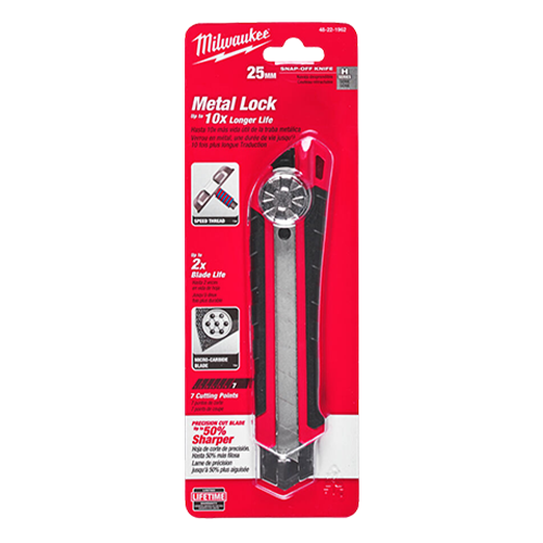 Cutter cu lama segmentata de 25mm, tip Snap Knives, sistem de autoblocare - Milwaukee