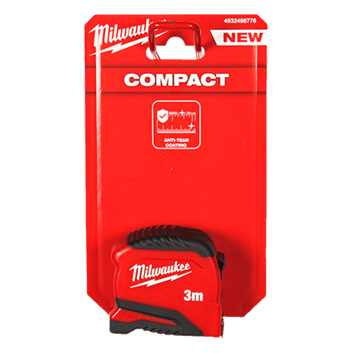 Ruleta compacta (GEN 2), 3 metri, functie Finger-Stop, punct de rupere 3.2m - Milwaukee