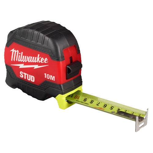 Ruleta STUD™ (Gen 3), 10 metri, functie Finger-Stop, tehnologie EXO 360, punct de rupere 4.5m - Milwaukee