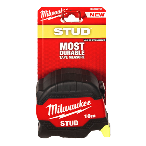 Ruleta STUD™ (Gen 3), 10 metri, functie Finger-Stop, tehnologie EXO 360, punct de rupere 4.5m - Milwaukee