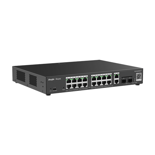 Switch 16 x RJ45 1G PoE, 2 x SFP 1G, 2 x RJ45 1G, Cloud Management - Ruijie