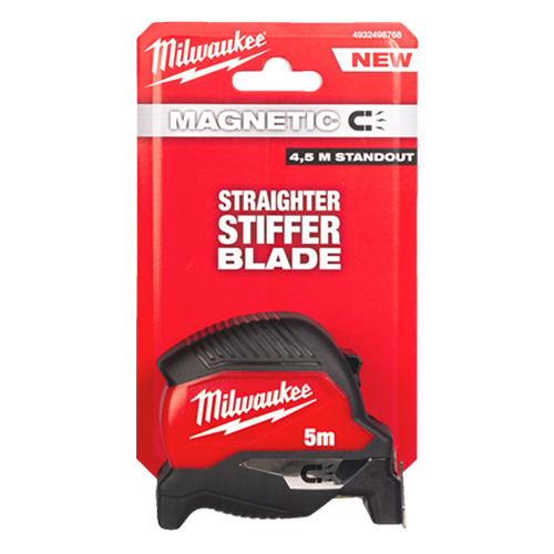 Ruleta Magnetica (Gen 4), 5 metri, functie Finger-Stop, carlig magnetic puternic, punct de rupere 4.5m - Milwaukee