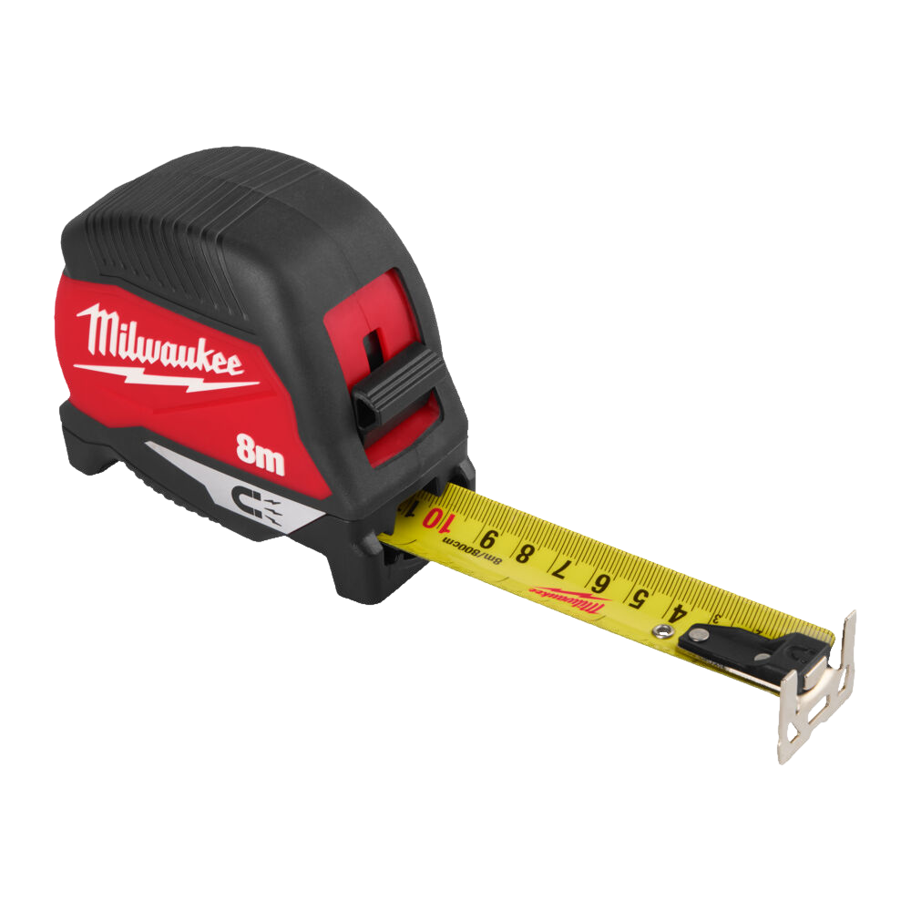 Ruleta Magnetica (Gen 4), 8 metri, functie Finger-Stop, carlig magnetic puternic, punct de rupere 4.5m - Milwaukee