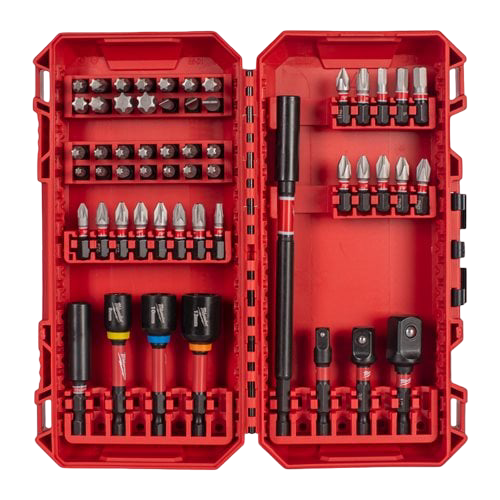 Trusa profesionala cu 54 de biti Shockwave Impact Duty cu 3 adaptoare, 3 tubulare, 2 suporti - Milwaukee