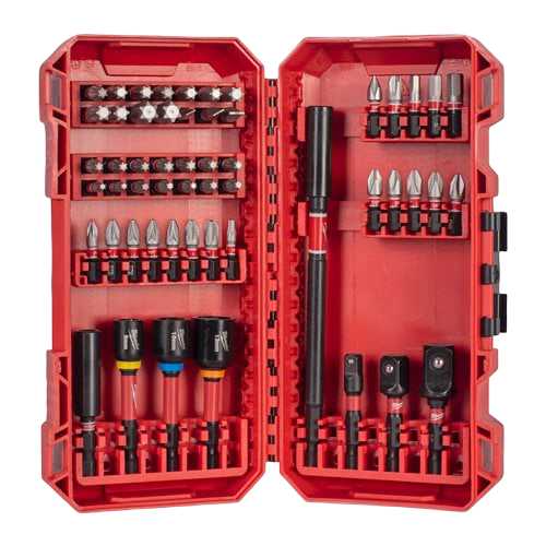 Trusa profesionala cu 54 de biti Shockwave Impact Duty cu 3 adaptoare, 3 tubulare, 2 suporti - Milwaukee