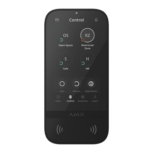 Tastatura wireless Superior KeyPad TouchScreen G3, RFID, BLE, Grade 3, negru - AJAX