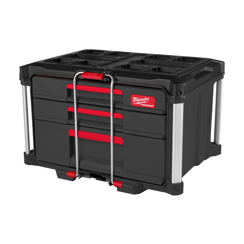 Cutie de transport scule PACKOUT 2+1 cu sertare, capacitate 22kg - Milwaukee