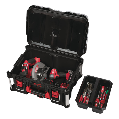 Cutie modulara de transport scule PACKOUT 2, cu maner, capacitate 45kg, IP65 - Milwaukee