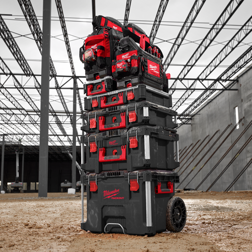 Cutie modulara de transport scule PACKOUT 2, cu maner, capacitate 45kg, IP65 - Milwaukee