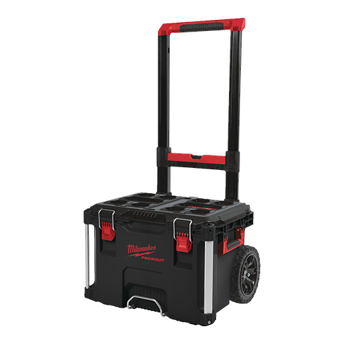 Cutie de transport scule PACKOUT Trolley Box, cu roti si maner, capacitate 113kg, IP65 - Milwaukee