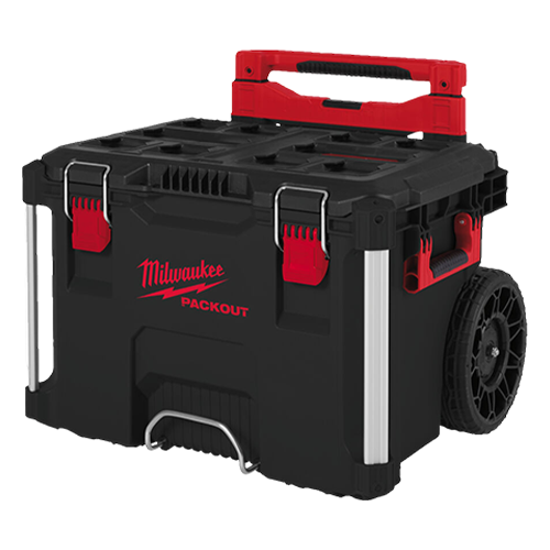 Cutie de transport scule PACKOUT Trolley Box, cu roti si maner, capacitate 113kg, IP65 - Milwaukee