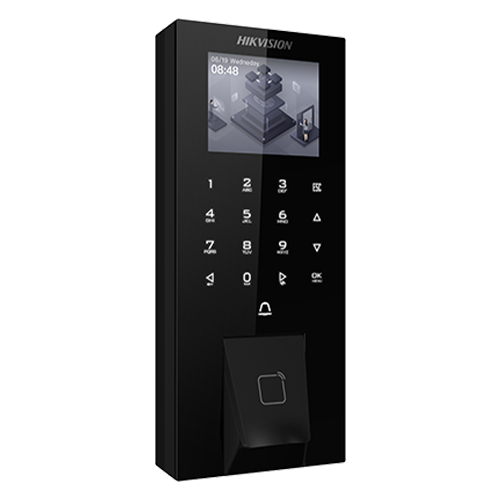 Terminal control acces, LCD 2.4 inch, PIN/M1/Amprenta, Wie. 26/34, RS485, Bluetooth, Wi-Fi - HIKVISION DS-K1T807MBFWX-E1