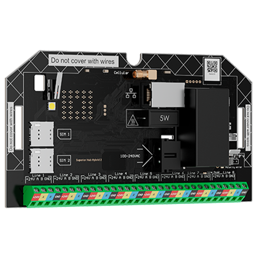 Centrala alarma Superior Hub Hybrid, Ethernet, fara carcasa