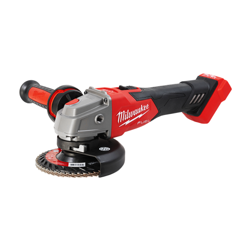 Polizor unghiular fara perii M18 FUEL, 125mm, 18V, REDLINK, FIXTEC, fara acc. si incarcator - Milwaukee