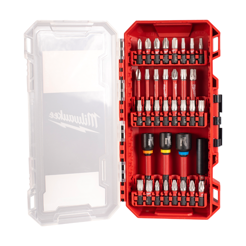 Trusa profesionala cu 35 de biti Shockwave Impact Duty, 3 tubulare, 1 suport magnetic - Milwaukee