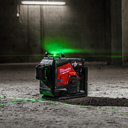 Nivela laser verde M123PLKIT, cu 3 planuri, 360°, IP54, acc. si incarcator inclus - Milwaukee
