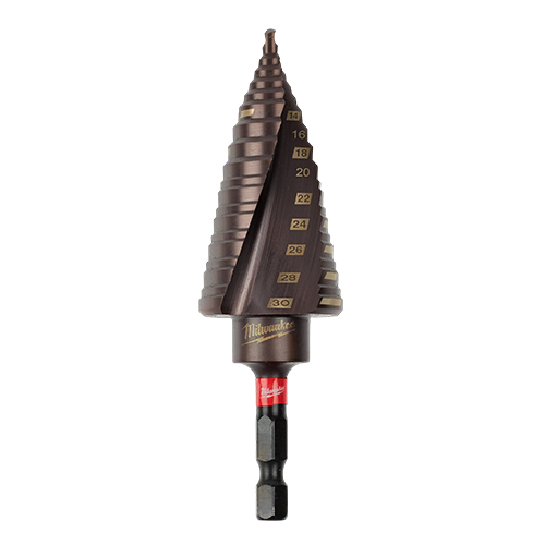 Trusa profesionala cu 3 burghie in trepte Shockwave IMPACT DUTY, prindere Hex 1/4 - Milwaukee
