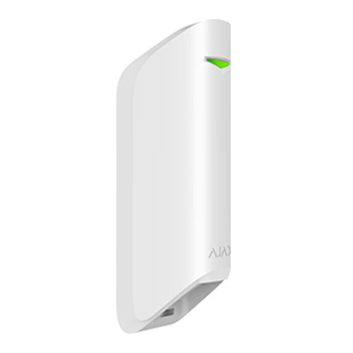 Detector de miscare wireless de tip cortina pentru interior, 2 senzori pir, wireless, 868 Mhz, alb - AJAX