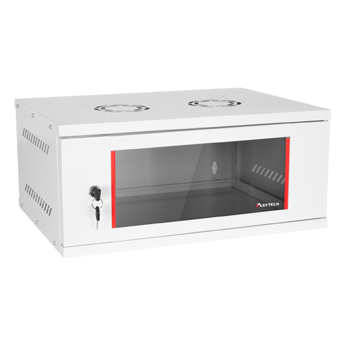 Rack perete 4U 19'' 542X400, capacitate incarcare 50 Kg, RAL 7035 - ASYTECH Networking