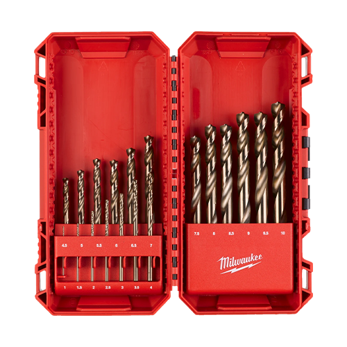 Trusa cu 19 burghie de metal HSS-CO, diametru 1-10mm - Milwaukee