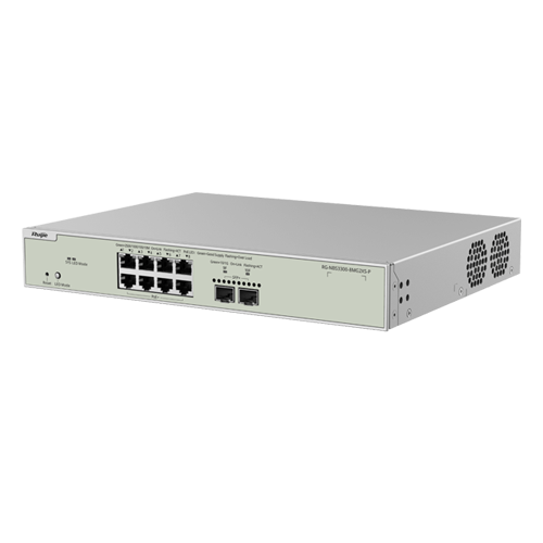 Switch L2, 8 x RJ45 2.5G PoE+ (240w), 2 x SFP+ 10G, Cloud Management - Ruijie Reyee