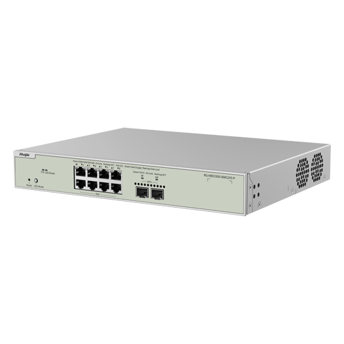Switch L2, 8 x RJ45 2.5G PoE+ (240w), 2 x SFP+ 10G, Cloud Management - Ruijie Reyee