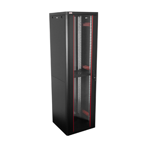 Rack de podea PRO SERIES 42U 19'' 600x600, capacitate de incarcare 1000 kg, RAL 9005, asamblat
