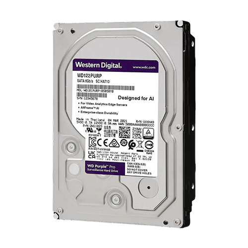 Hard disk 12TB - Western Digital PURPLE PRO Surveillance