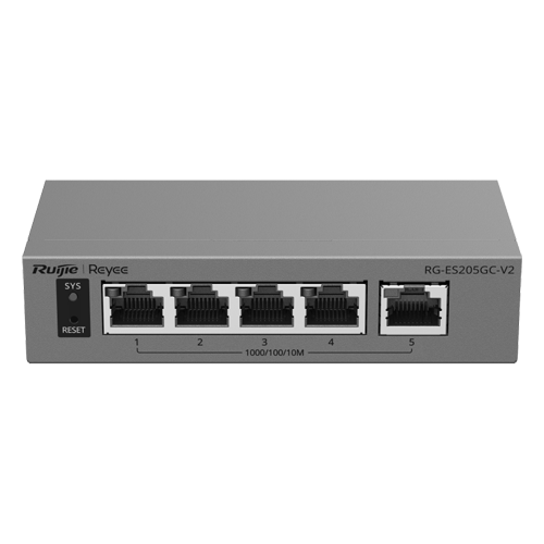  Switch L2, 5 x RJ45 Gigabit, Camera detection, Non PoE, Cloud Management - Ruijie Reyee