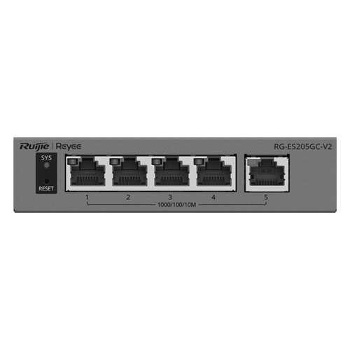  Switch L2, 5 x RJ45 Gigabit, Camera detection, Non PoE, Cloud Management - Ruijie Reyee