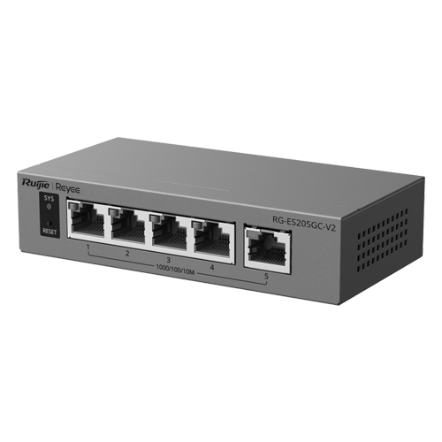  Switch L2, 5 x RJ45 Gigabit, Camera detection, Non PoE, Cloud Management - Ruijie Reyee