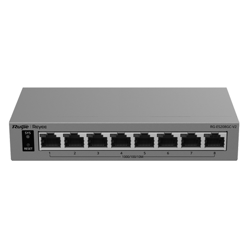 Switch L2, 8 x RJ45 Gigabit, Camera detection, Non PoE, Cloud Management - Ruijie Reyee