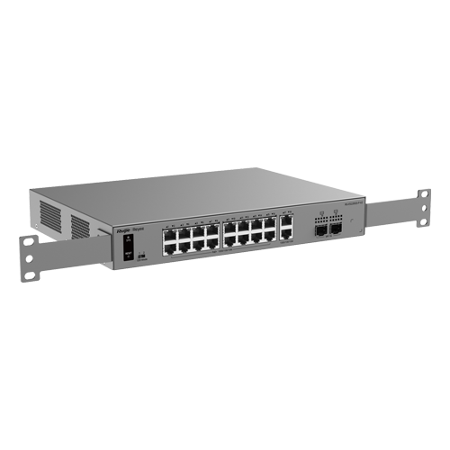 Switch L2, 16 x PoE+, 18 x RJ45 Gigabit, Budget PoE 250W, 2 x SFP 1G, Cloud Management - Ruijie Reyee